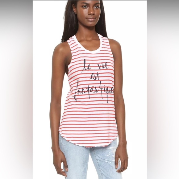 Sundry Striped Sleeveless Tank Top - Picture 2 of 10